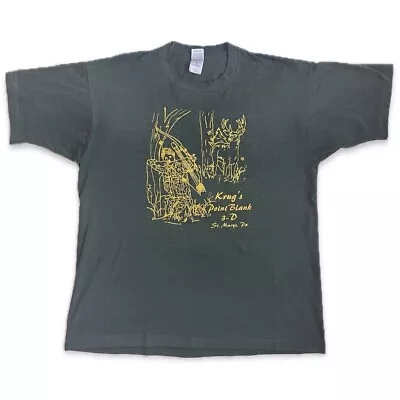 Vtg Single Stitch Tshirt FOTL XL Mens Deer Hunter Thin Distressed Faded Green  • $19.99