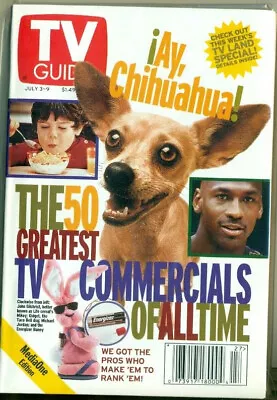 Tv Guide- 1999- 50 Greatest Tv Commercials- Gidget-chihuahua+nba-michael Jordan • $10.49