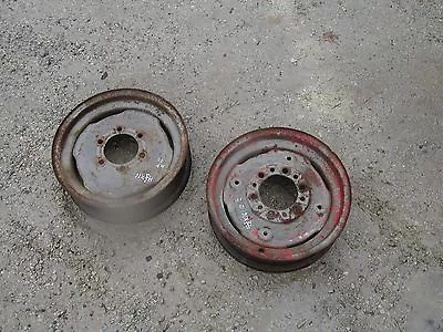 Massey Harris 90 Tractor Front 16  Press Steel Original MH Rims (2) In This Set • $99.85