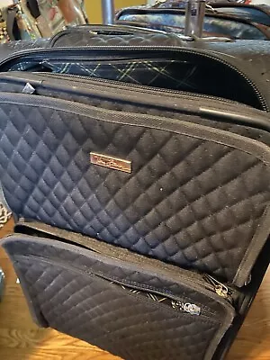 Vera Bradley Carry On Suitcase Black Rolling Bag Luggage 27x18x10 • $70