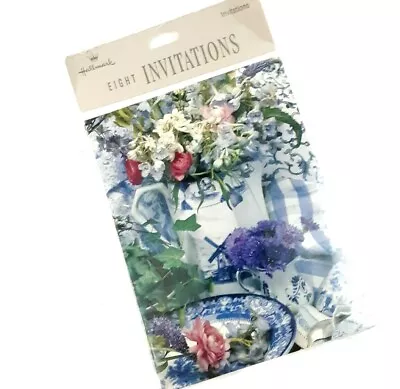 Hallmark Pack Of 8 Cards GARDEN PARTY Multi-color Invitations With Envelopes • £3.79