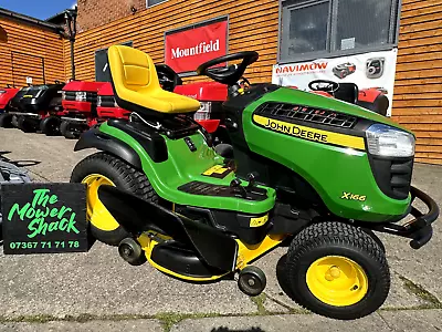 JOHN DEERE X166 HYDROSTATIC MULCHING RIDE ON MOWER 48in/122cm 656cc 20HP 74HOURS • £4550