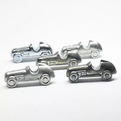 Lot Of 5 - Race Car Tokens Classic Monopoly Metal Game Token Movers Pieces • $11.99