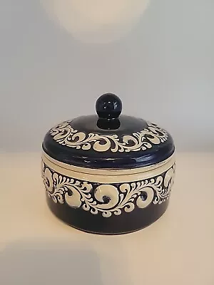  German Reinhold Merkelbach Cobalt Blue Lidded Crock • $60