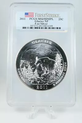 2011-P PCGS MS69DMPL Glacier NP 5 Oz Silver Coin 25C • $308