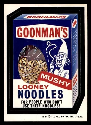 1974 Topps Wacky Packages Series 6 #14 Goonman's Looney Noodles VG • $4