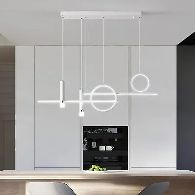 Modern LED Linear Chandelier Dimmable Pendant Light For Kitchen Dining Room 50W • $116.14