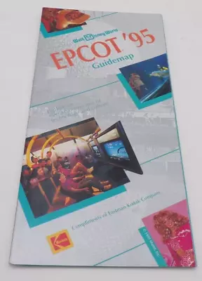 Vintage Walt Disney World Epcot 1995 Guide Map Info Brochure • $6.99