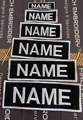 HOOK Backed Custom Personalised Morale Patch Name Tape Cordura 6 Different Sizes • £3.95