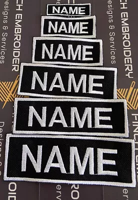 £3.26 • Buy Sew On Custom Personalised Morale Patch Name Tape Cordura 6 Different Sizes
