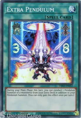 DIFO-EN052 Extra Pendulum Super Rare 1st Edition Mint YuGiOh Card • £0.99