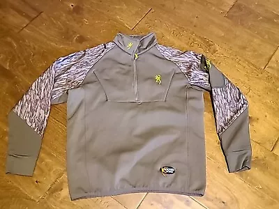 Browning Wicked Wing Timber Fleece Pullover Large Max-5 1/4 Zip Camo • $39.99