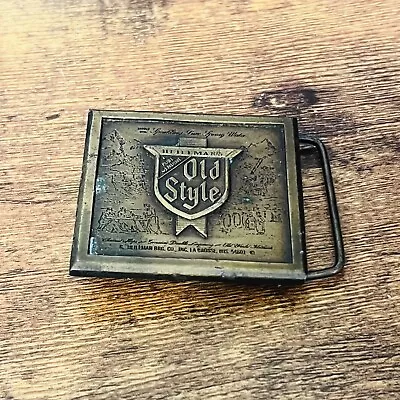 VTG 1975 Bergamot Brass Works Old Style G Heilman Brewing Co Belt Buckle • $22.25