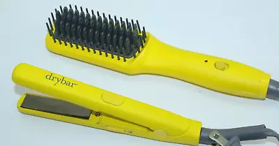 Drybar Mini Heated Travel Straightening Brush&Flat Iron 900-2160-4 900-1505-4 • $15.99