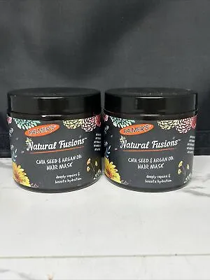 2 Pack Palmers Natural Fusions Chia Seed And Argan Oil Hair Mask 9.5 Oz (1X) • $22.50