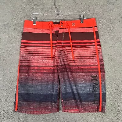 Hurley Board Shorts Mens 30 Orange Red Swim Trunks Phantom Stretch Drawstring • $19.99