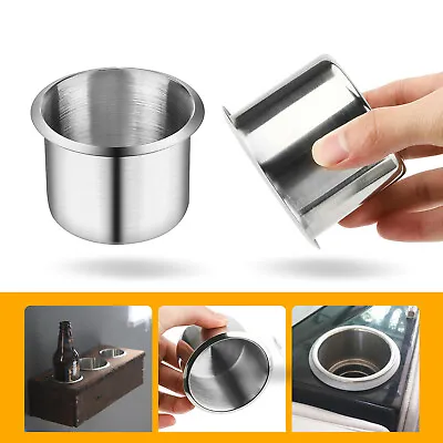 2 Universal Stainless Steel Cup Drink Holders F/ Car Boat Truck Marine Camper RV • $8.54