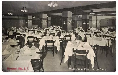 C1930 PC: Main Dining Room Jules Cafe – Monadnock Building San Francisco CA  • $9.95