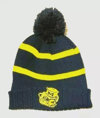 Michigan Wolverines Cuffed Knit Beanie With 2 Stripes Hat Winter Ski Cap NWT • $13.99