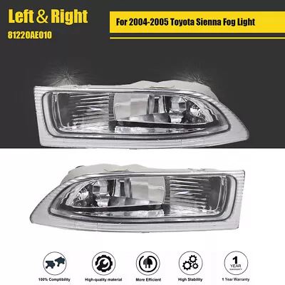 Car Front Fog Lamp Light Clear Lens For Toyota Sienna 04-05 LH & RH With Bulb • $30.51