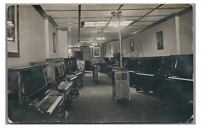 RPPC Piano And VICTROLA Store Room HMV Nipper Display! Real Photo Postcard • $34.99