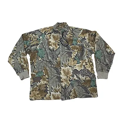 Vintage Spartan Reeltree Camo Long Sleeve Zip Shirt Made In USA Men’s XL • $22