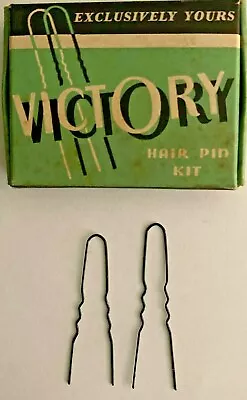 1940's Victory Hair Pin WW II History - How The Home Front Supported Troops-NOS • $14