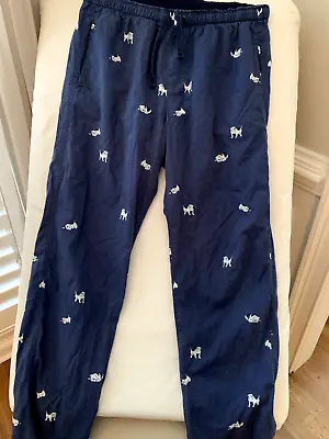 Gap Pajamas Pants Mens Medium M 100% Cotton Weave Bulldogs Dogs • $17.44
