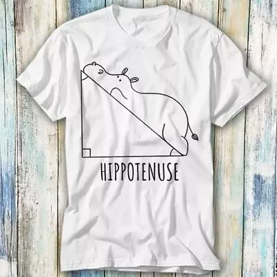 Hypotenuse Math Nerd Hippopotamus Animal T Shirt Meme Gift Top Tee Unisex 1347 • £6.35