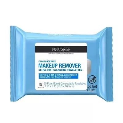 Neutrogena Makeup Remover Wipes & Face Cleansing Towelettes Unscented 25 Count • $7.29