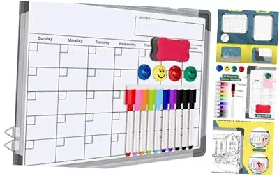 Dry Erase Calendarboard For Wall  16  X 12  Magnetic Board 12in*16in White • $34.42