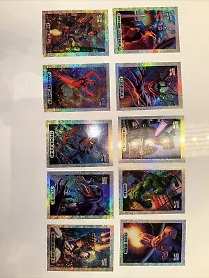 1994 Marvel Masterpieces Silver Holofoil 10 Card Insert Set Spider-man Venom • $34.99