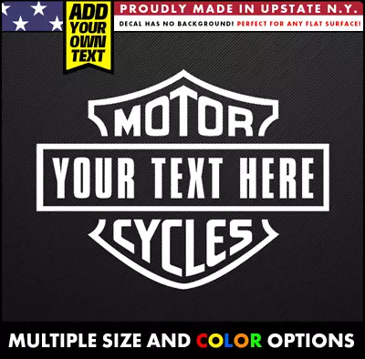 HARLEY DAVIDSON Decal CUSTOMIZABLE TEXT Vinyl Sticker Oracal ADD YOUR TEXT • $20