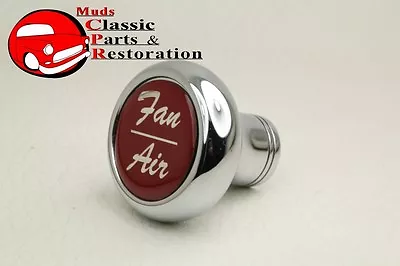 Deluxe Fan Air Cab Dash Knob Truck Hot Rat Street Rod Custom Rig Glossy Red • $1017.42