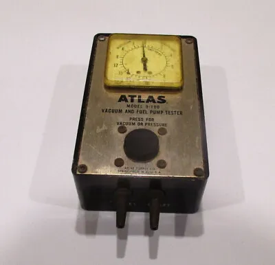 $25 • Buy Vtg Atlas Vacuum Tester And Fuel Pump Tester Model 9-100