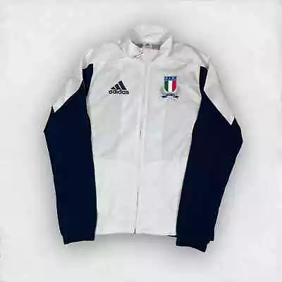Adidas Men White Italian Rugby Federation (FIR) Jacket Small • $64