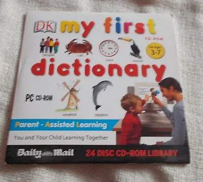 PC CD-ROM - My First Dictionary - DK - Newspaper Promo Disc - VGC • £1.50