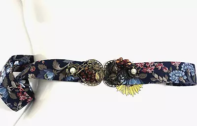 VTG Handmade Neck Tie & Jeweled Belt Extremely Rare • $36.77