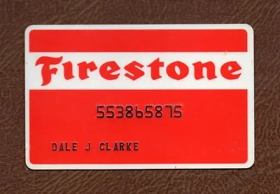 Original Vintage FIRESTONE TIRES Red CREDIT CARD 1960's Obsolete Outdated • $4