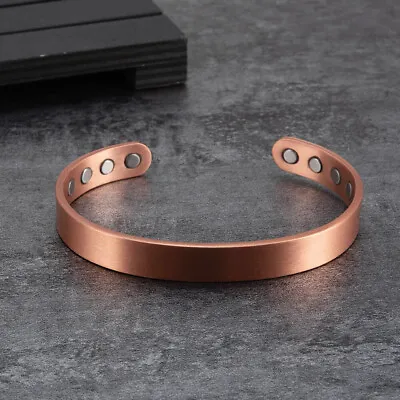 Copper Magnetic Bracelet Arthritis Pain Energy MEN WOMEN ADJUSTABLE CUFF NEW US • $7.89