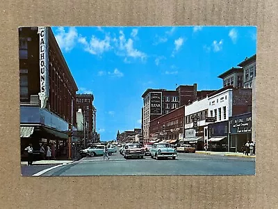 Postcard Muskogee OK Oklahoma Broadway Street Drug Store Bank Calhoun’s Vintage • $9.99