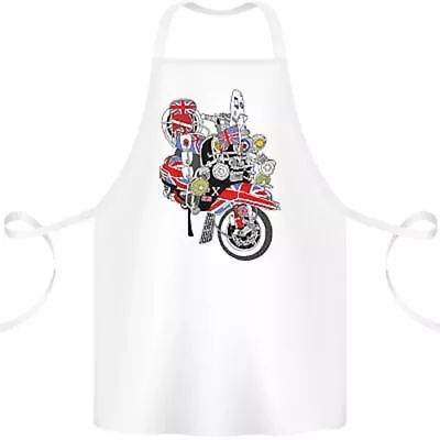 Union Jack MOD Scooter British Flag Bike Cotton Apron 100% Organic • £14.99