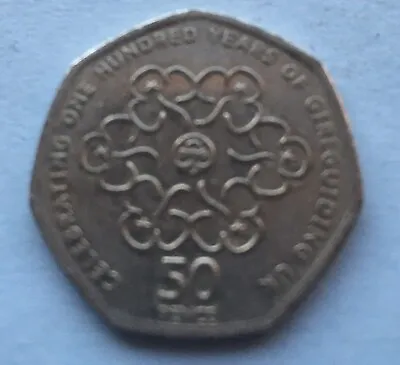 GIRL GUIDES CELEBRATING 100 YEARS OF GIRLGUIDING 50p COIN Rare & Circulated 2010 • £1.99