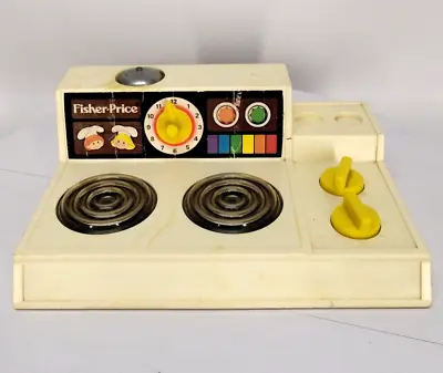 Vintage 1978 Fisher Price Toys Fun With Food Kitchen Stove Top With Bell • $11.89