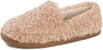 Women's Slippers Comfy Fleece Lining And Memory Foam House Shoes Indoor Outdoor • $14.69