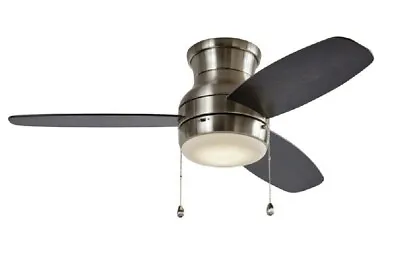 NEW! HOME DECORATORS Ashby Park 44   LED Brushed Nickel Ceiling Fan W Light Kit • $94