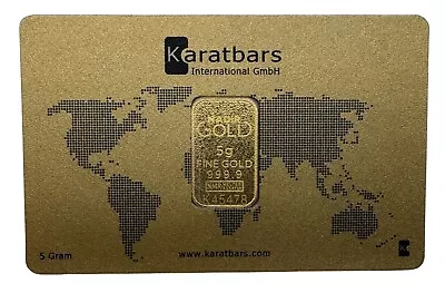5 Gram .9999 Fine Gold KARATBARS Assay Certified • $311