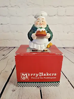 Vintage Dept 56 Merry Makers Monks Percival The Puddingman Figurine Christmas • $11