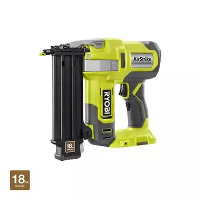 $89 • Buy RYOBI ONE+ 18V 18-Gauge Cordless AirStrike Brad Nailer (Tool Only)