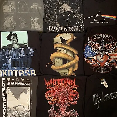 Rock Band Lot 10 T-Shirts Resale Wholesale Tour Concert Tees Metallica Disturbed • $125.99